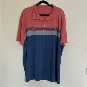 St. John's Bay Red and Blue Polo Shirt Casual Style